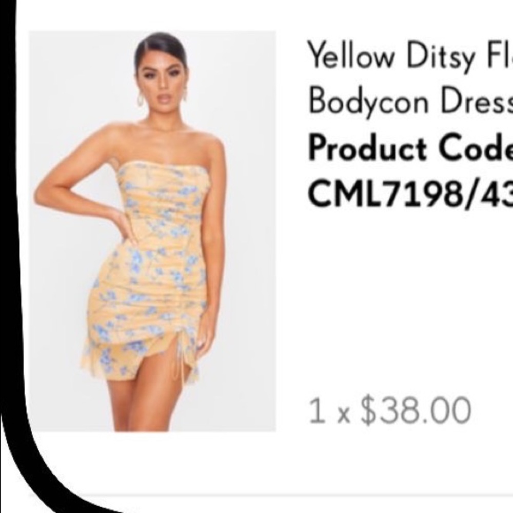 Yellow Floral Dress